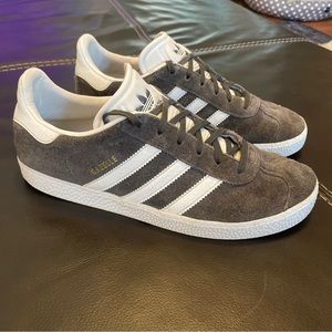 Adidas Ortholite Gazelle Mens Tennis Shoes Sz 6.5 Solid Grey Suede White BB2503
